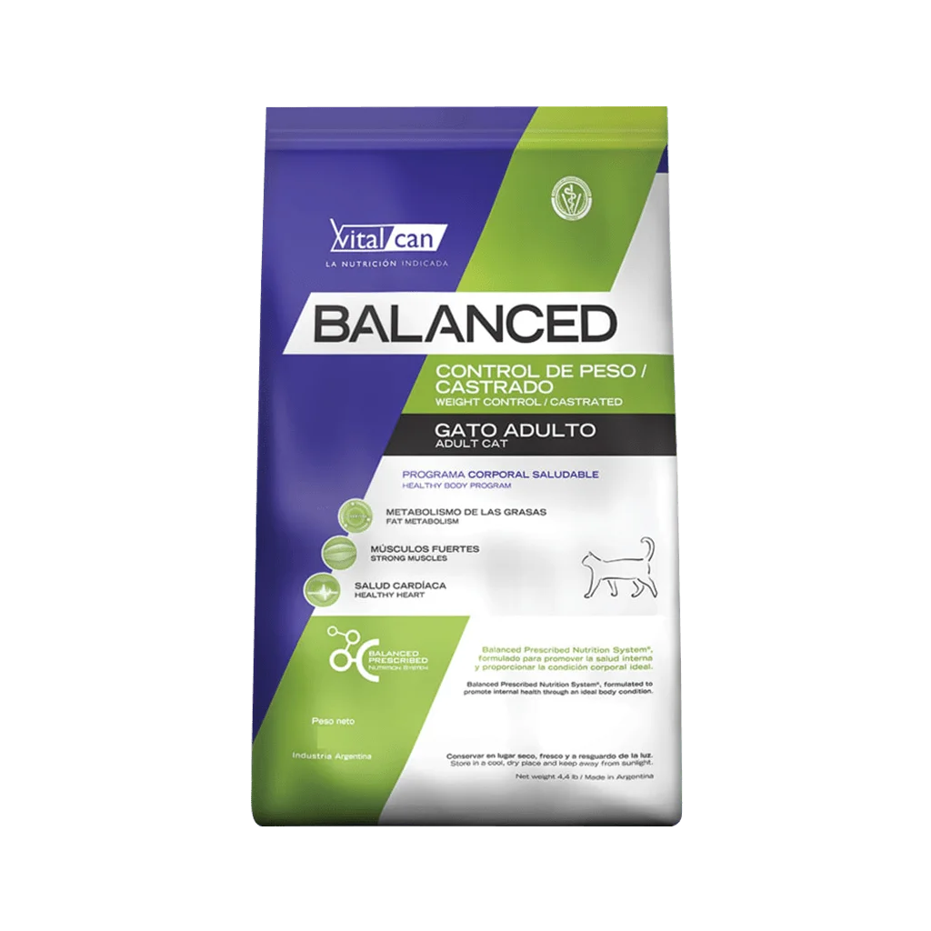 VITAL CAT BALANCED CONTROL PESO C. x7,5 KG